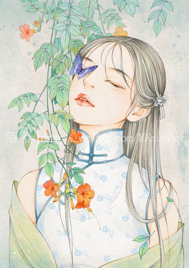 水彩画图片人物 初学