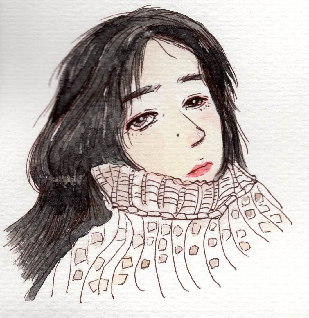 水彩画图片人物 初学