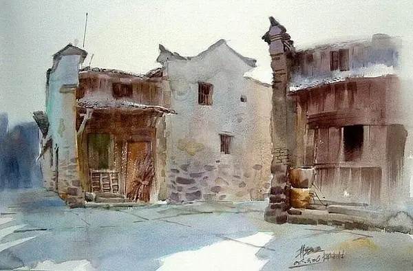 林绍灵人物水彩画作品