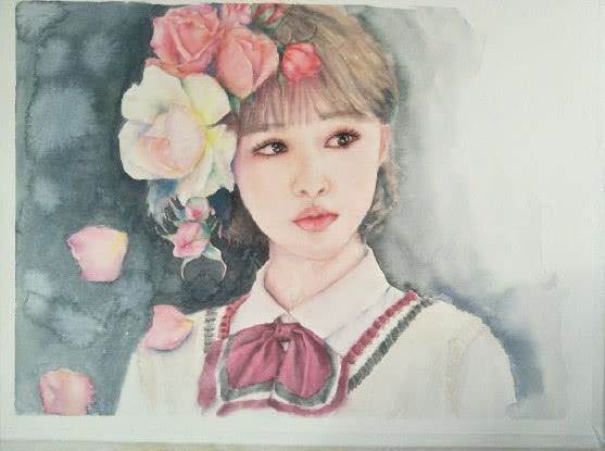 二次元人物水彩画教程