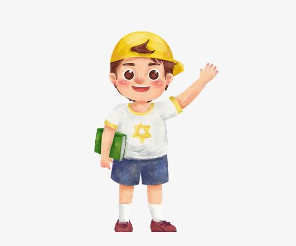 人物水彩画图片男孩