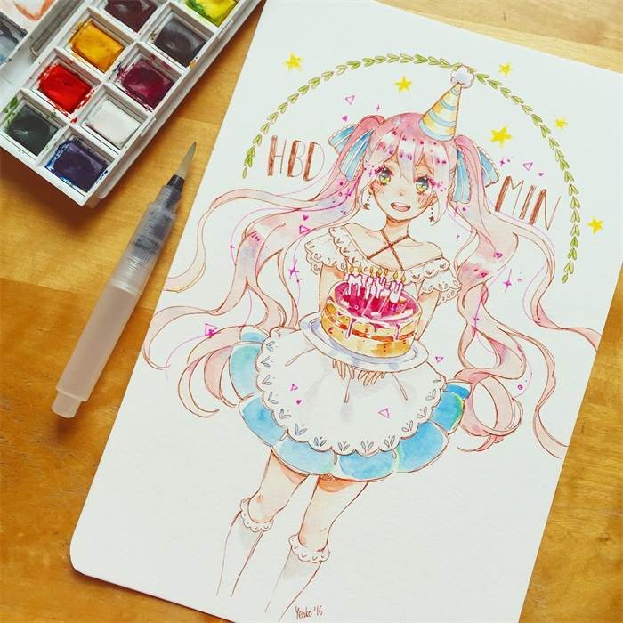 水彩画画法教程人物小女孩