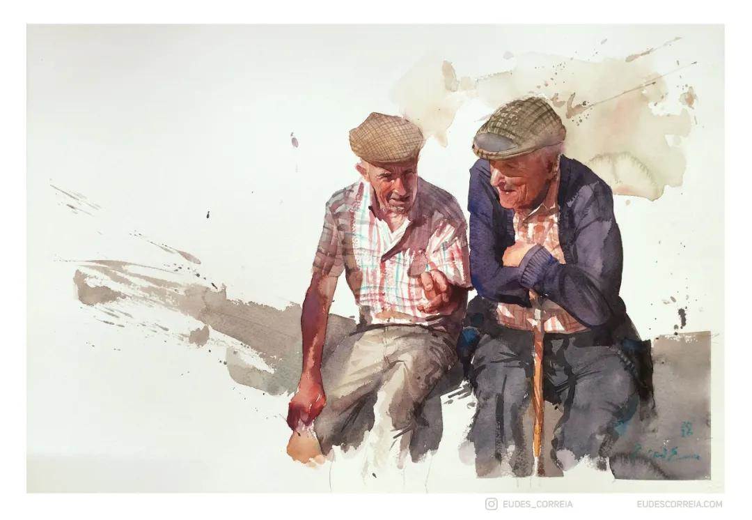 西班牙水彩画人物图片