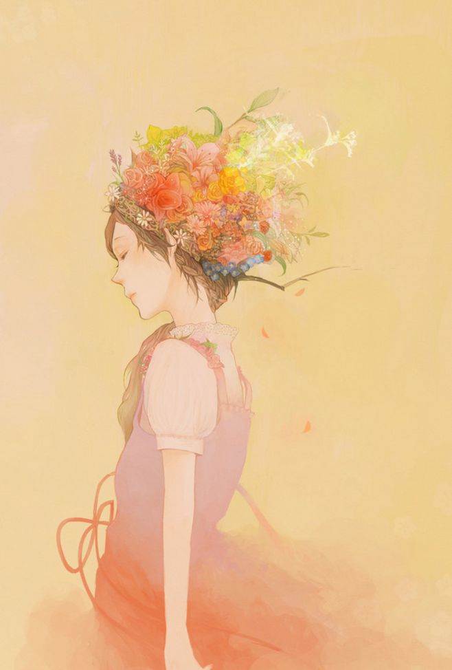 星空水彩画中的人物