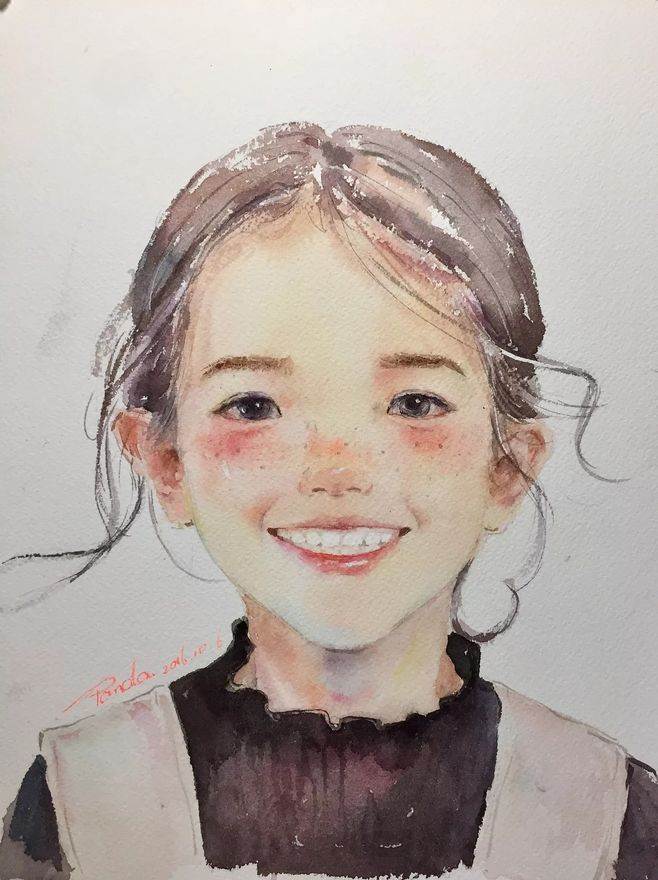 如何画水彩画新手人物头像