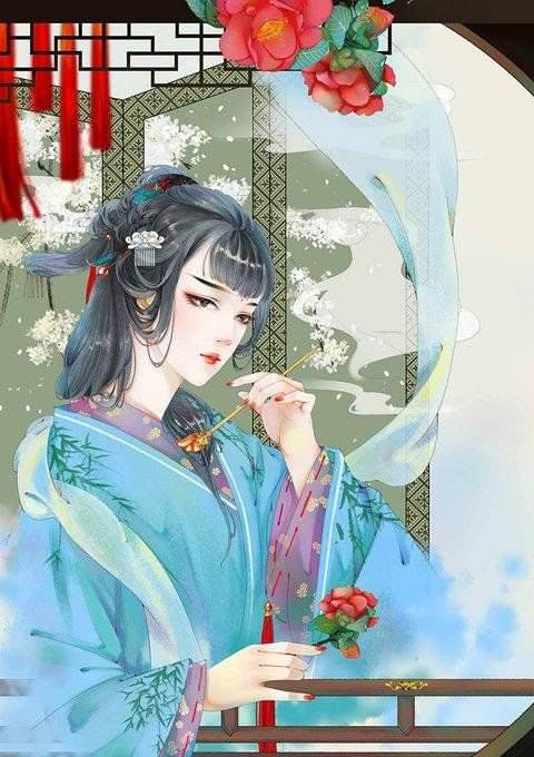 用水彩画古时候的人物