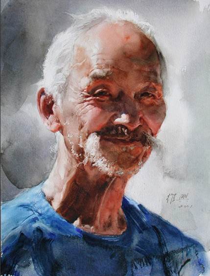 创意水彩画人物作品