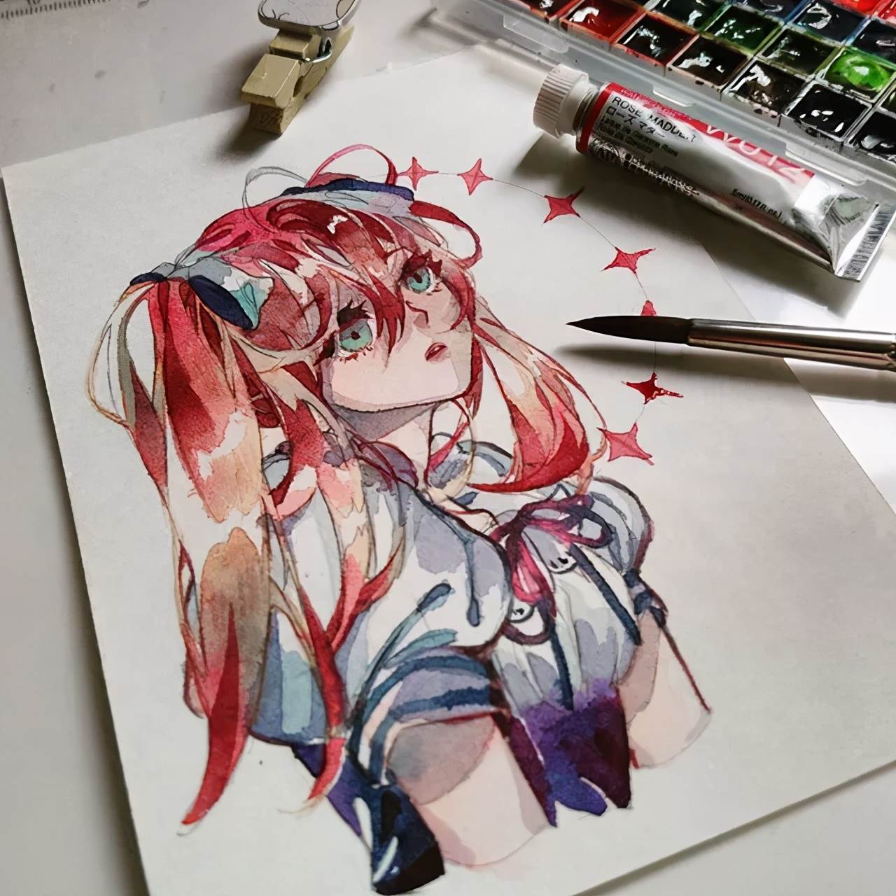 水彩画动漫人物古风图片