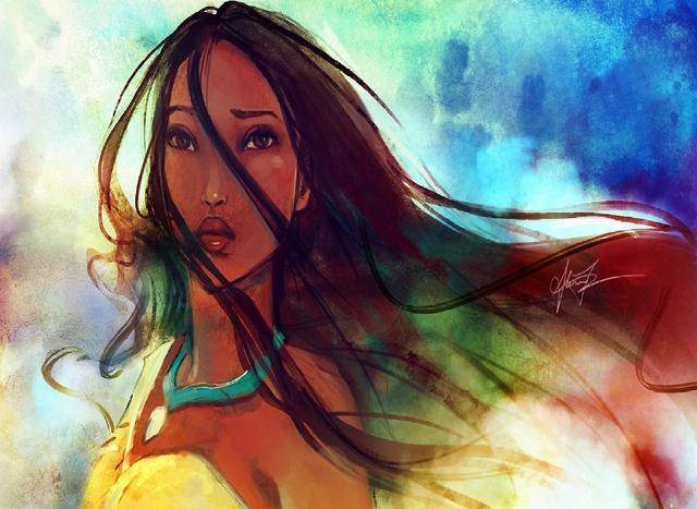 水彩画唯美人物