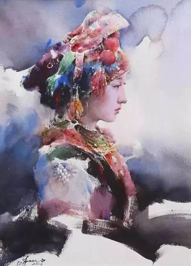 土耳其人物水彩画