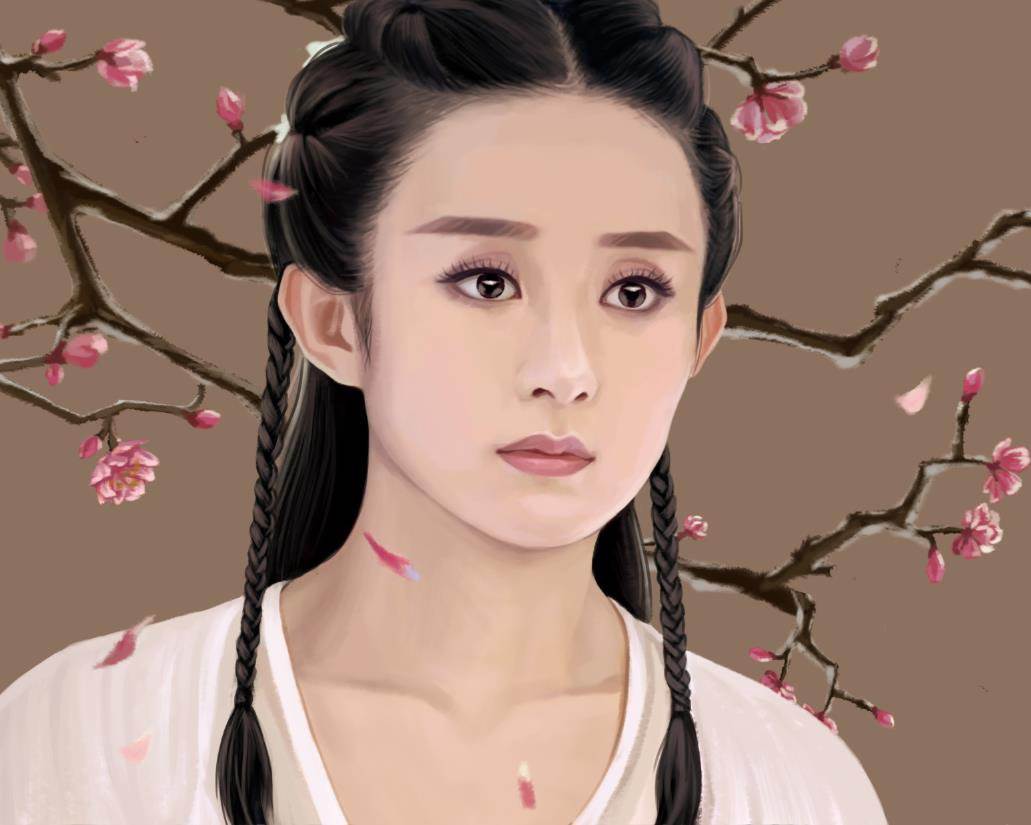 古装影视剧人物水彩画图片
