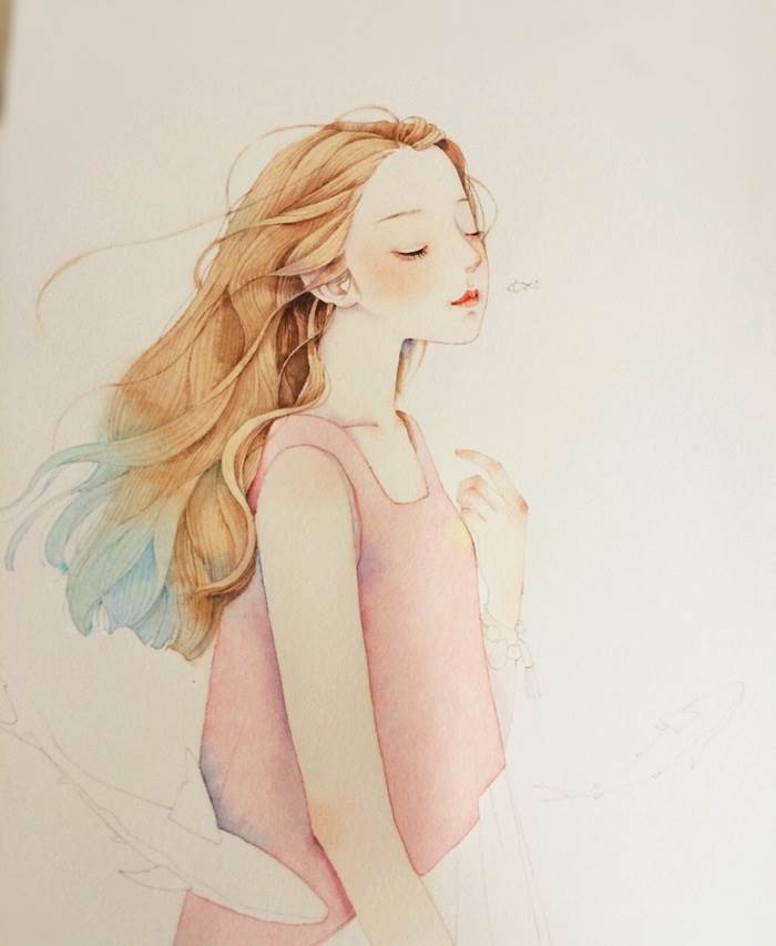 唯美水彩画人物入门