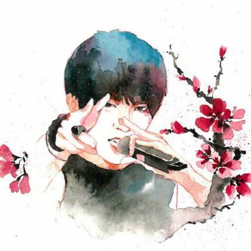 帅气人物水彩画