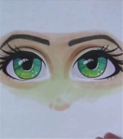 用水彩画人物眼睛的教程