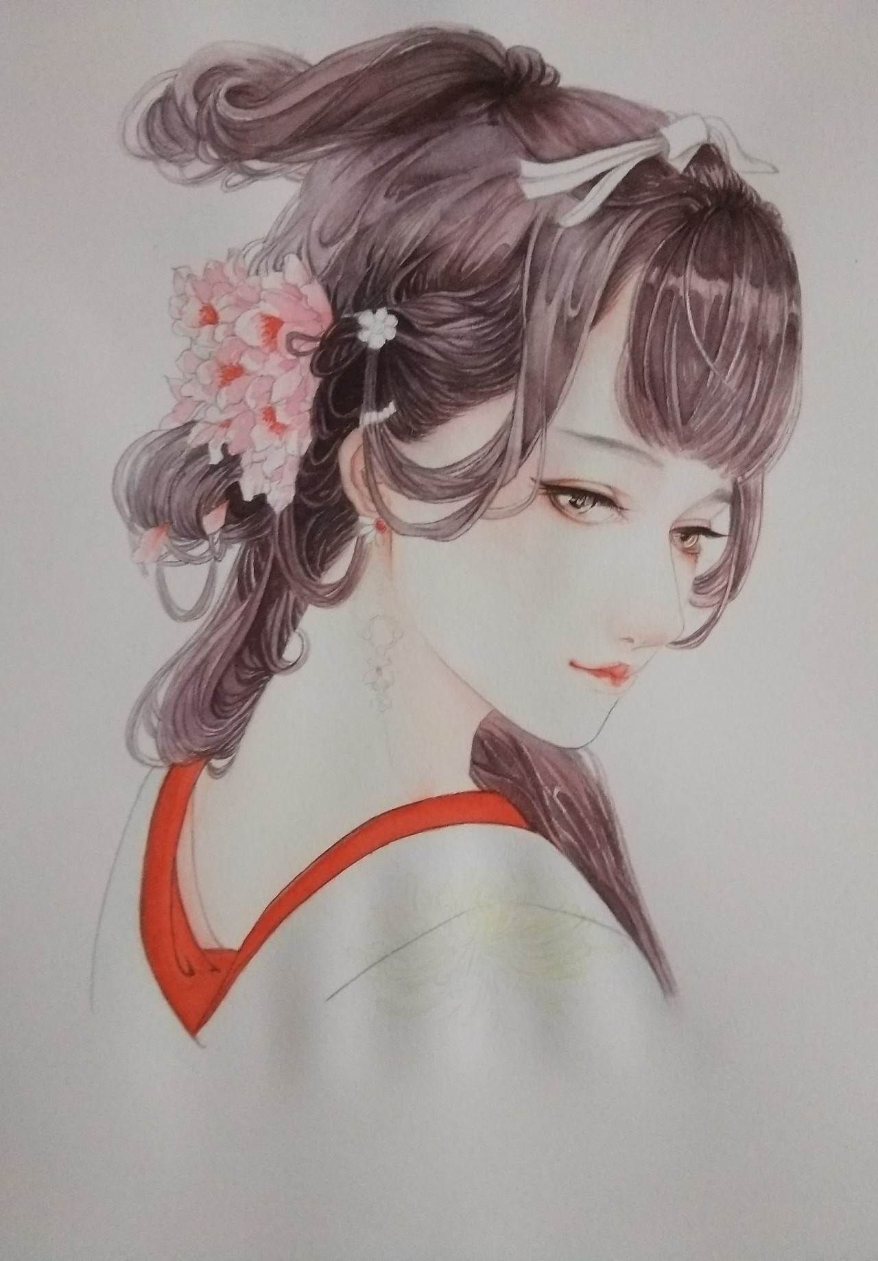 水彩画古风人物仙气