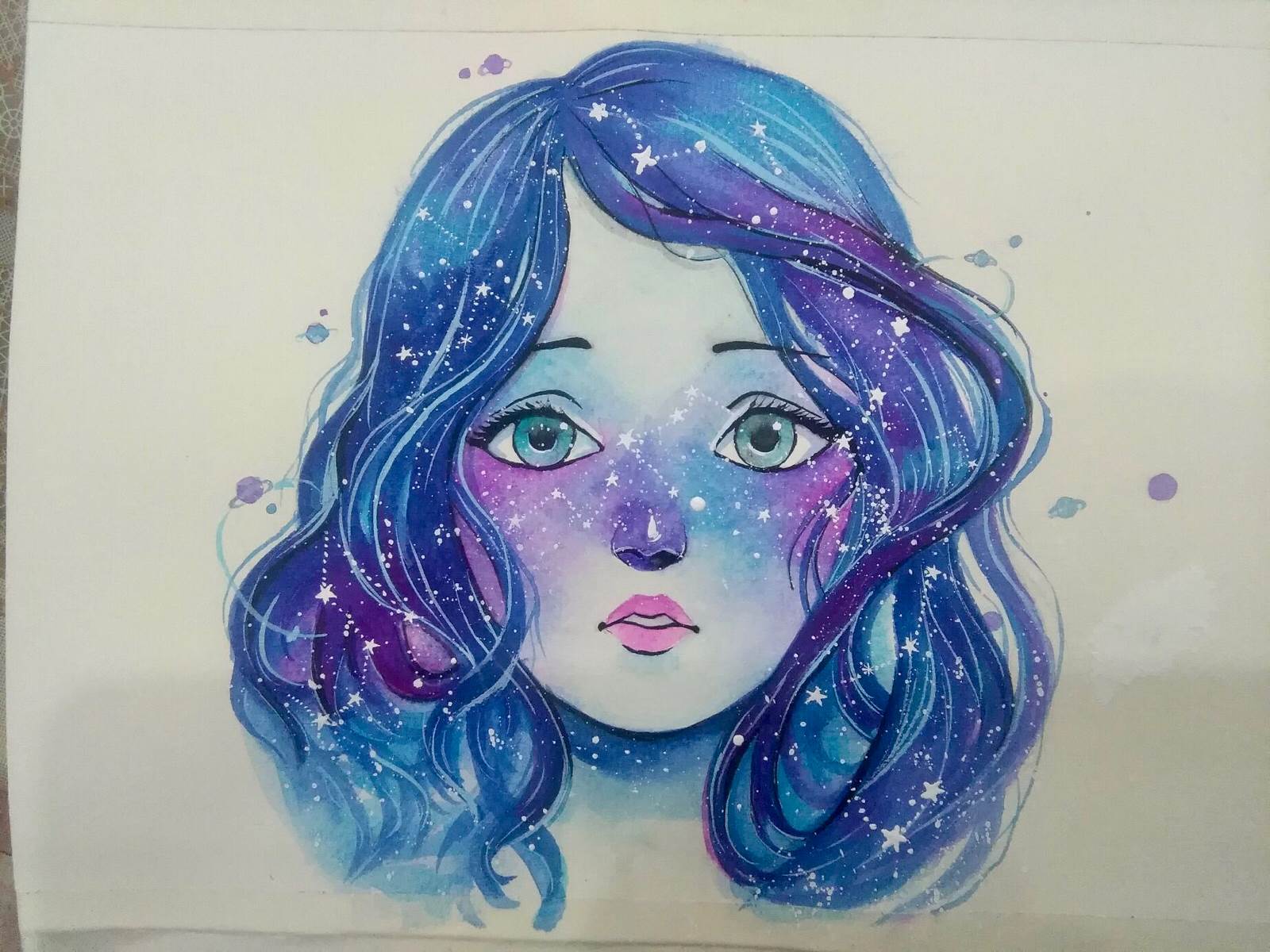 小尺寸的水彩画人物