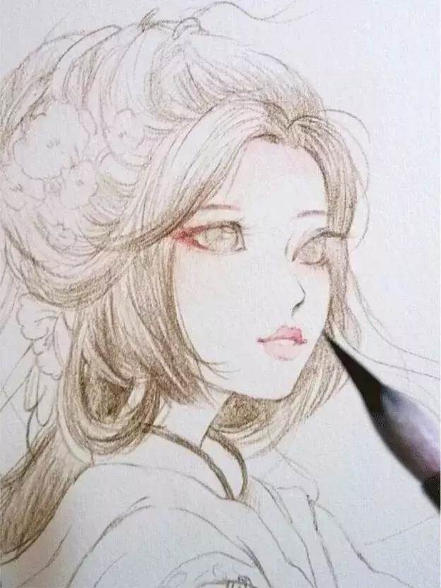 水彩画动漫人物古风图片