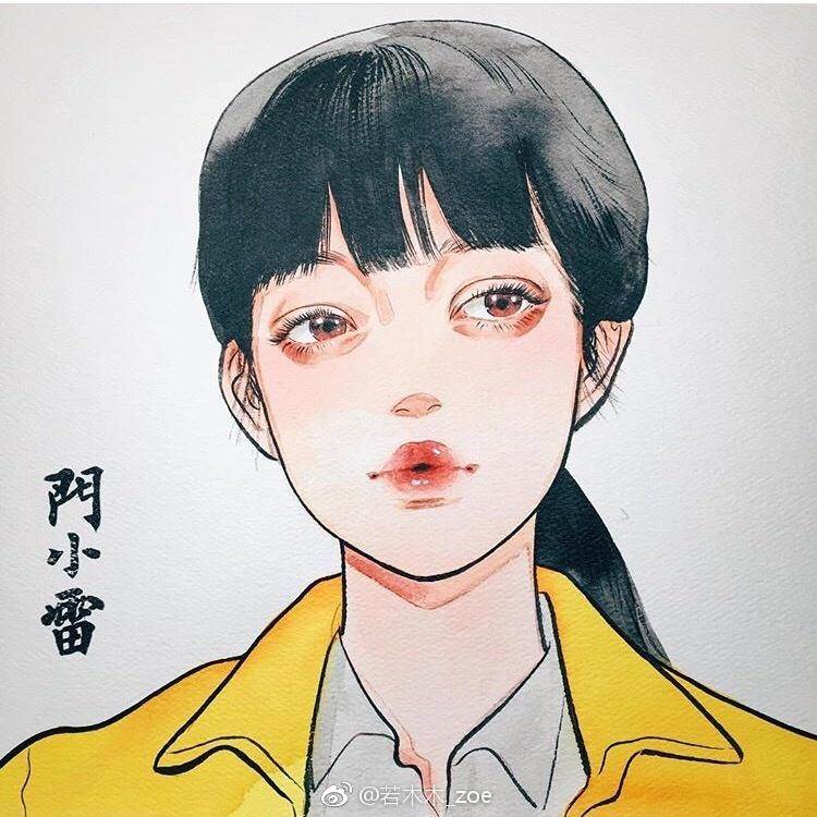 创意水彩画人物作品