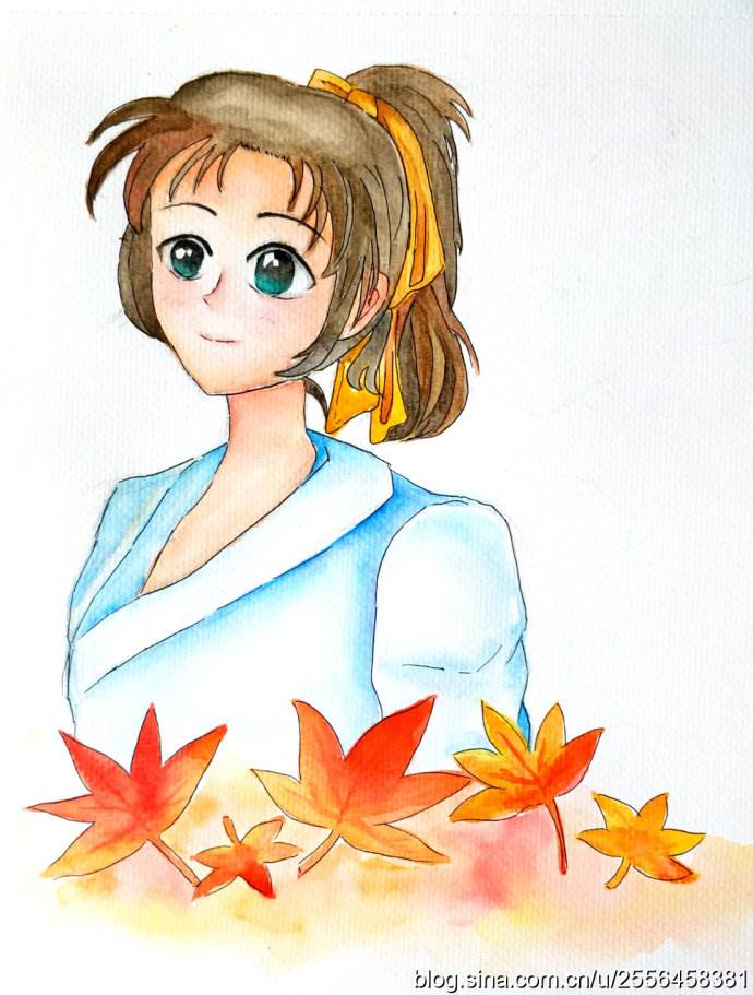 水彩画人物卡通