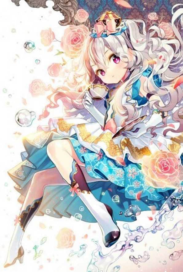 水彩画古风动漫人物