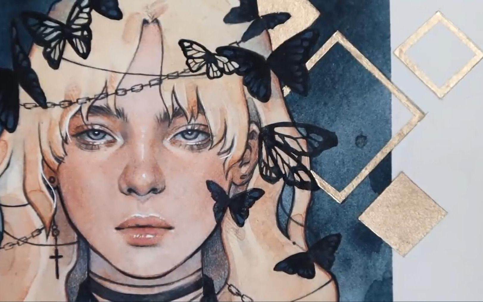 素描人物水彩画教程