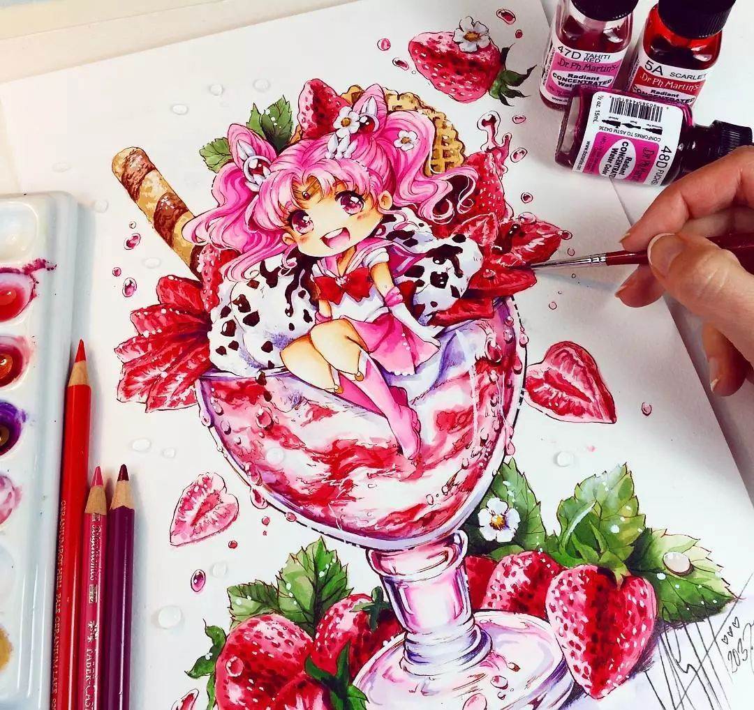 水彩画怎么画动漫人物