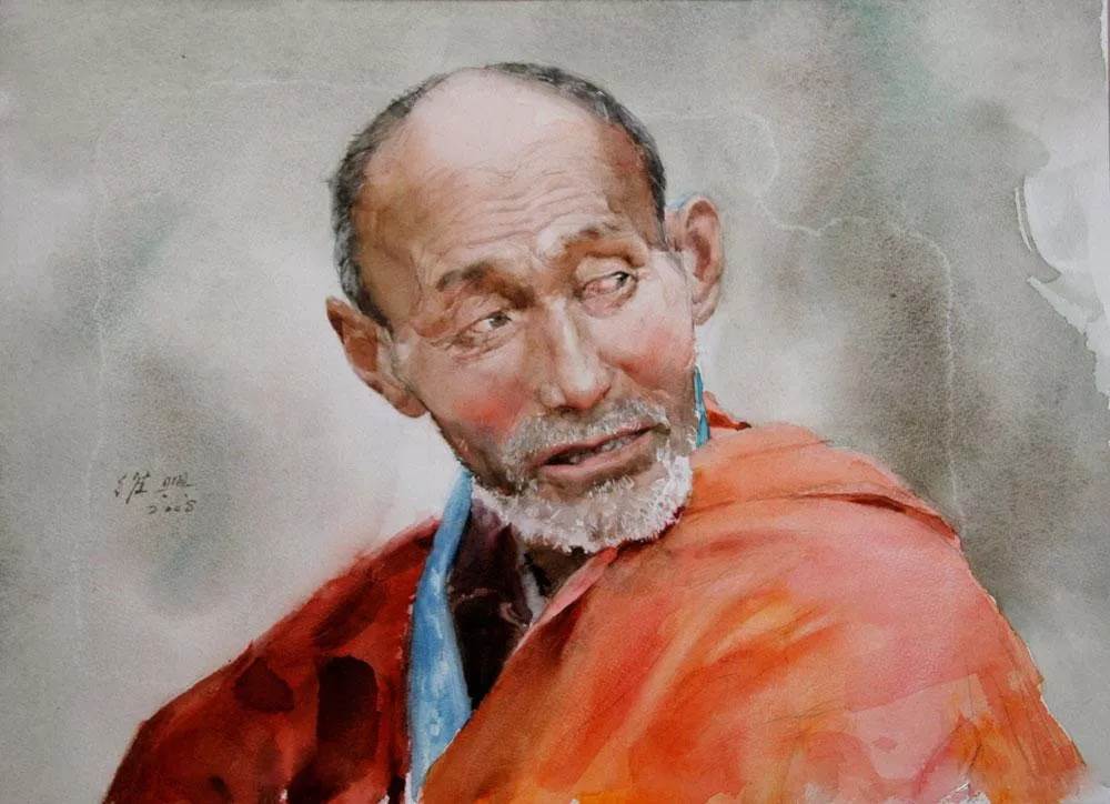 水彩画半写实风人物