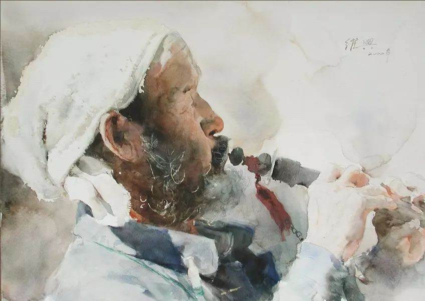 水彩画半写实风人物