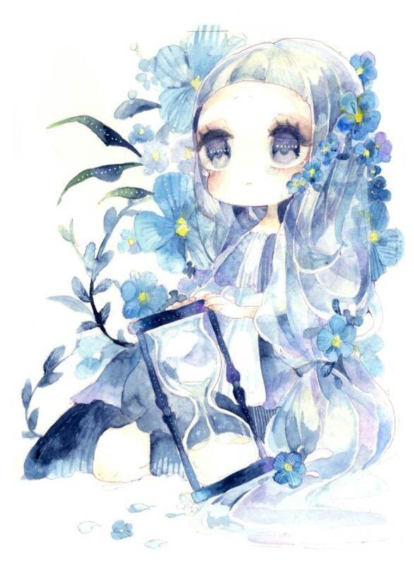 q版水彩画漫画人物图片