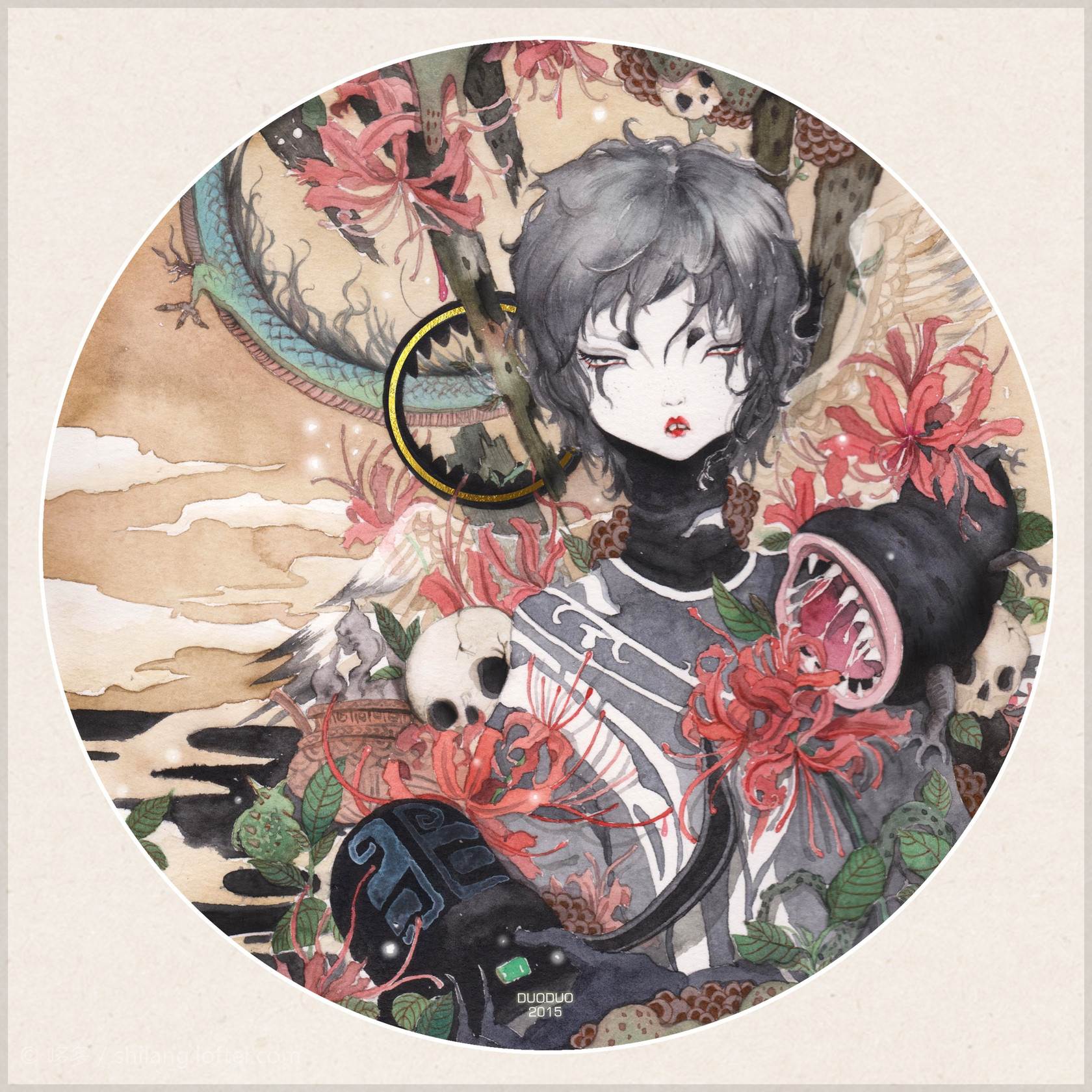 水彩画西游记动画人物