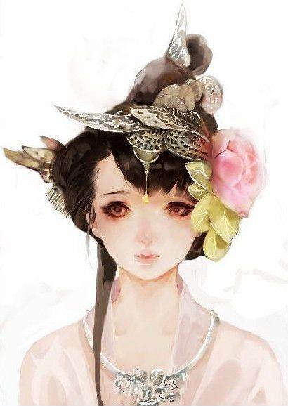 水彩画动漫人物古风图片