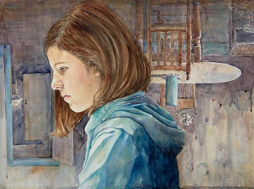 水彩画半写实风人物