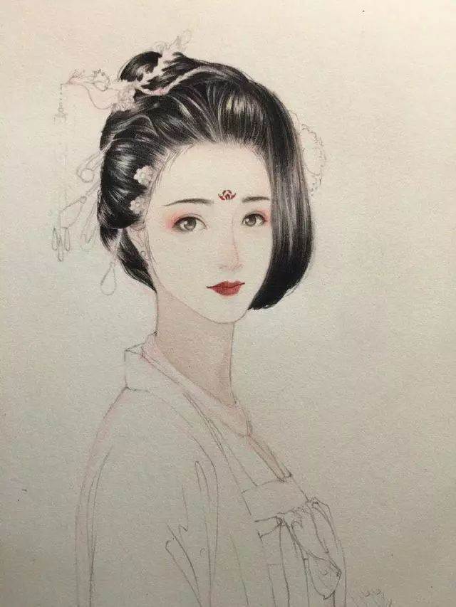 水彩画人物古风新手