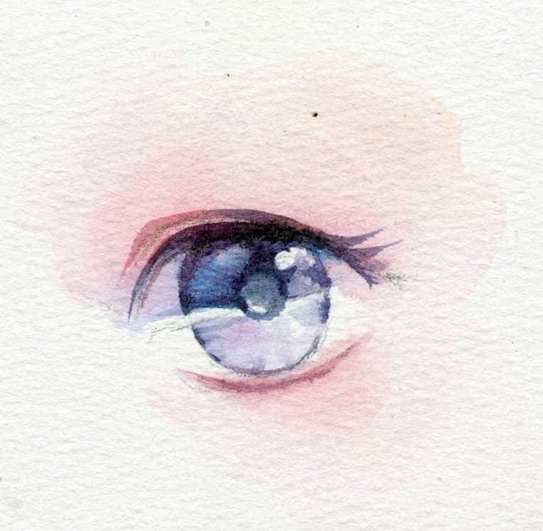 用水彩画人物眼睛的教程