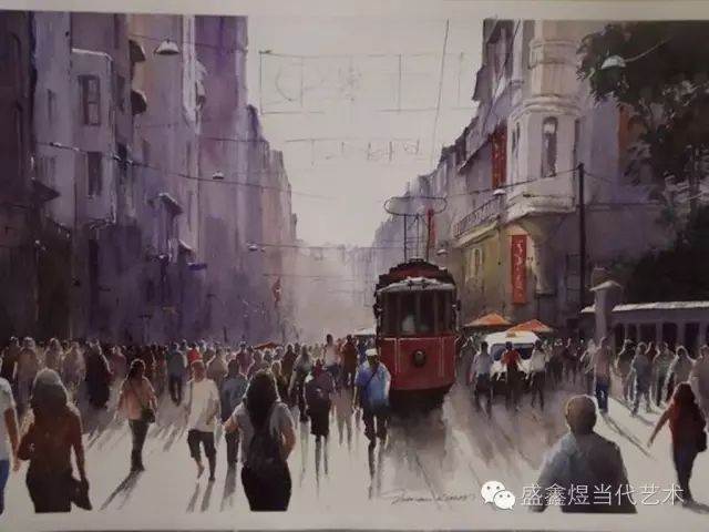 土耳其人物水彩画