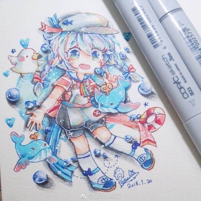 水彩画怎么画动漫人物