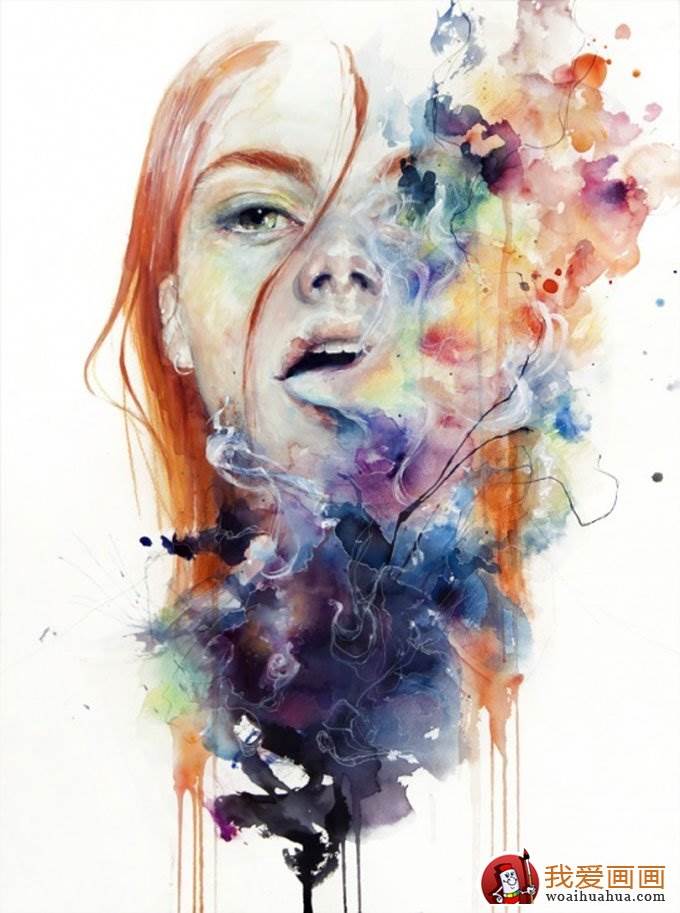水彩画半写实风人物