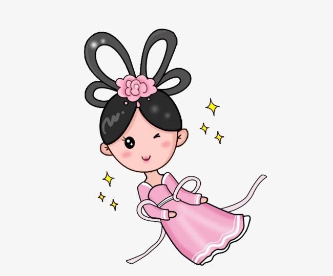 水彩画动漫人物古风嫦娥