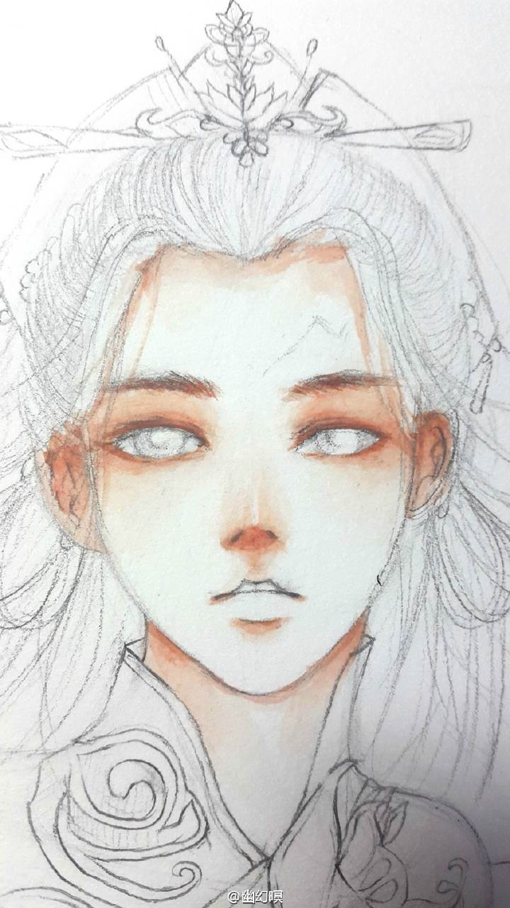 水彩画人物古风新手