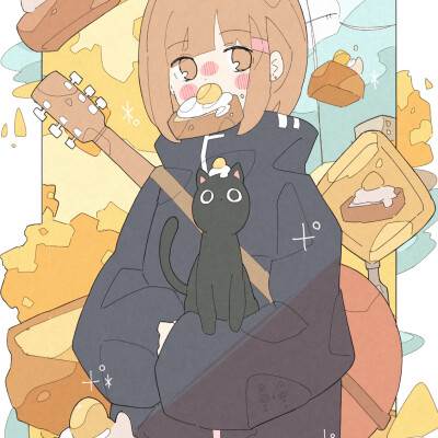 水彩画人物卡通
