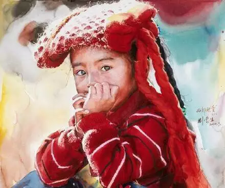 水彩画半写实风人物