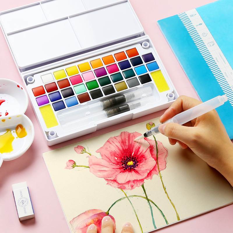 固体水彩画女生人物