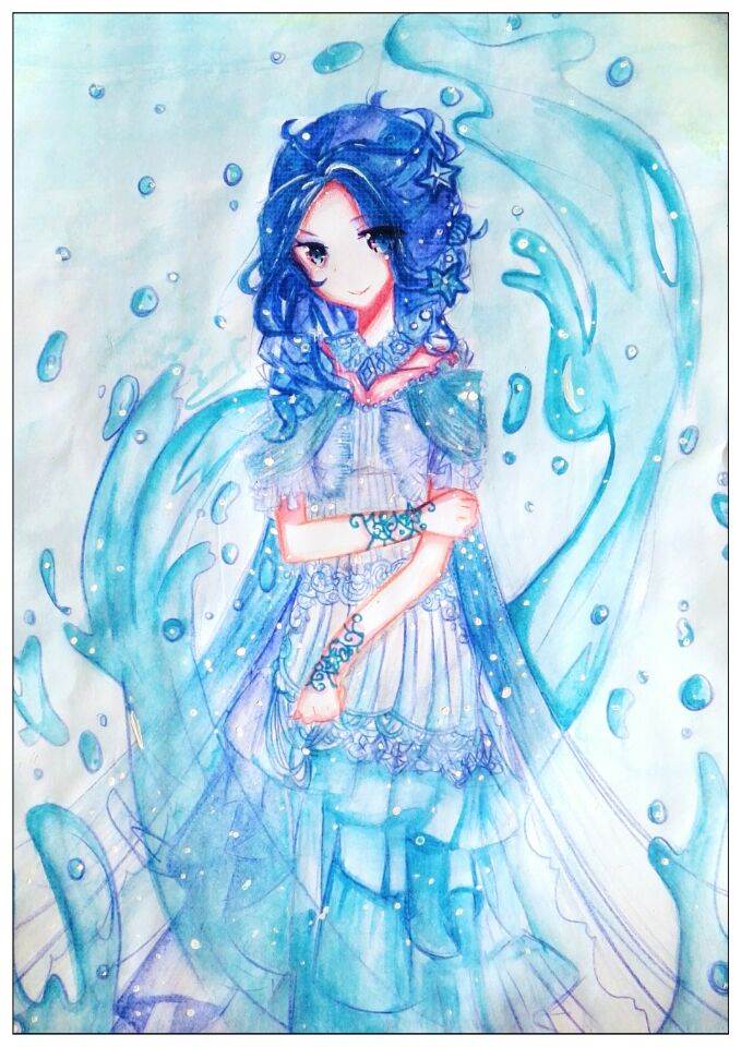 水彩画好看卡通人物