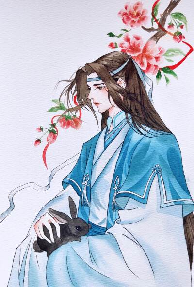 动漫人物古风水彩画教程
