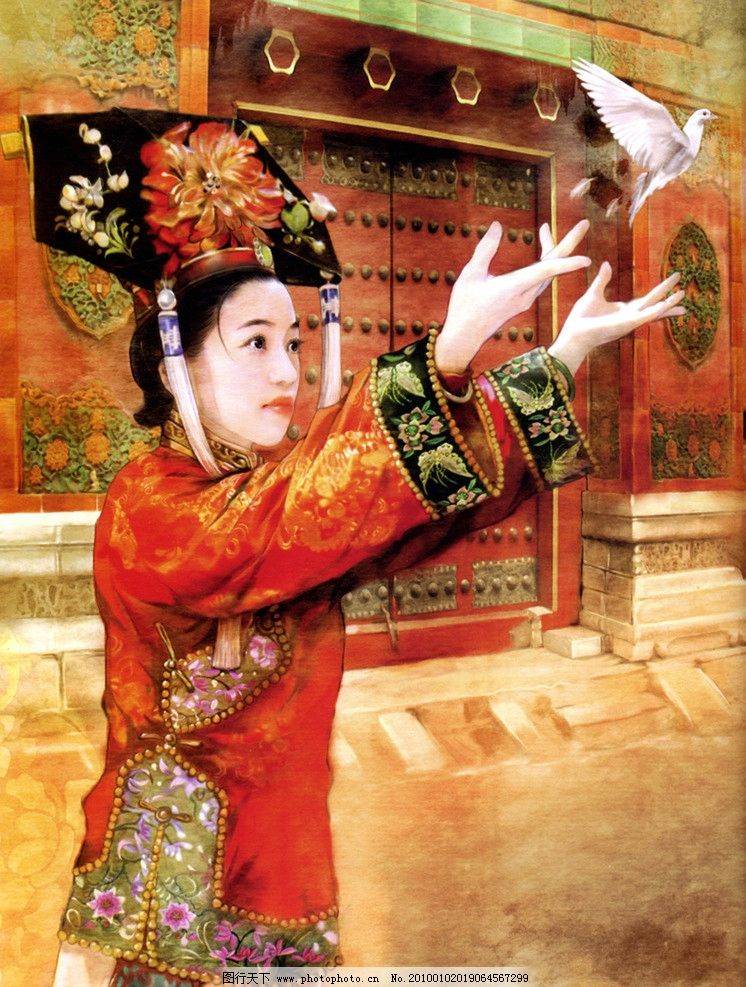 用水彩画古时候的人物