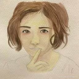 人物水彩画图片女孩初学者