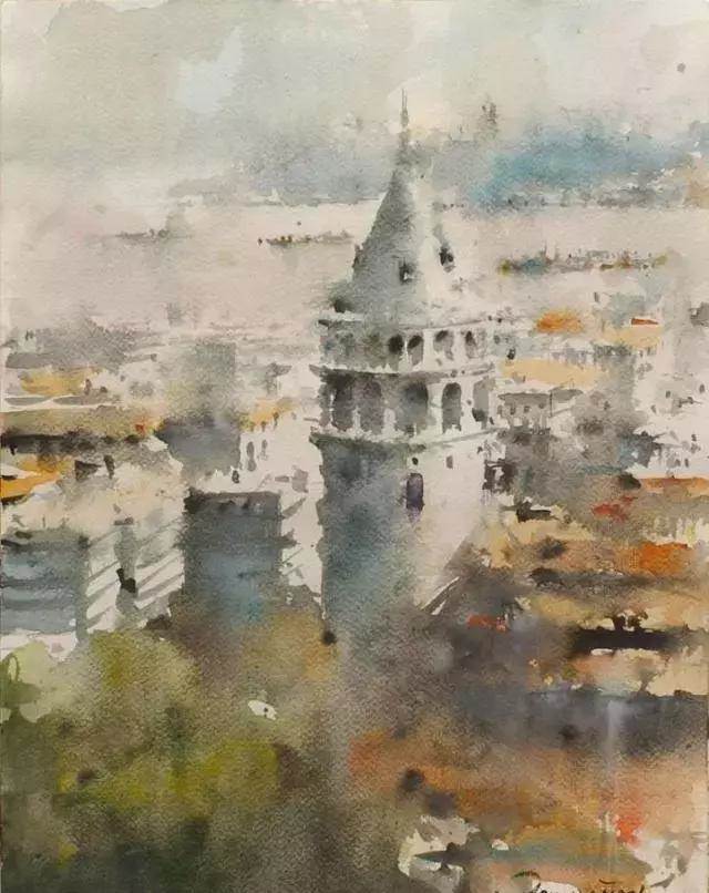 土耳其人物水彩画