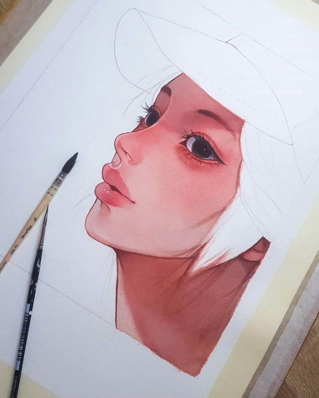 水彩画怎么画动漫人物