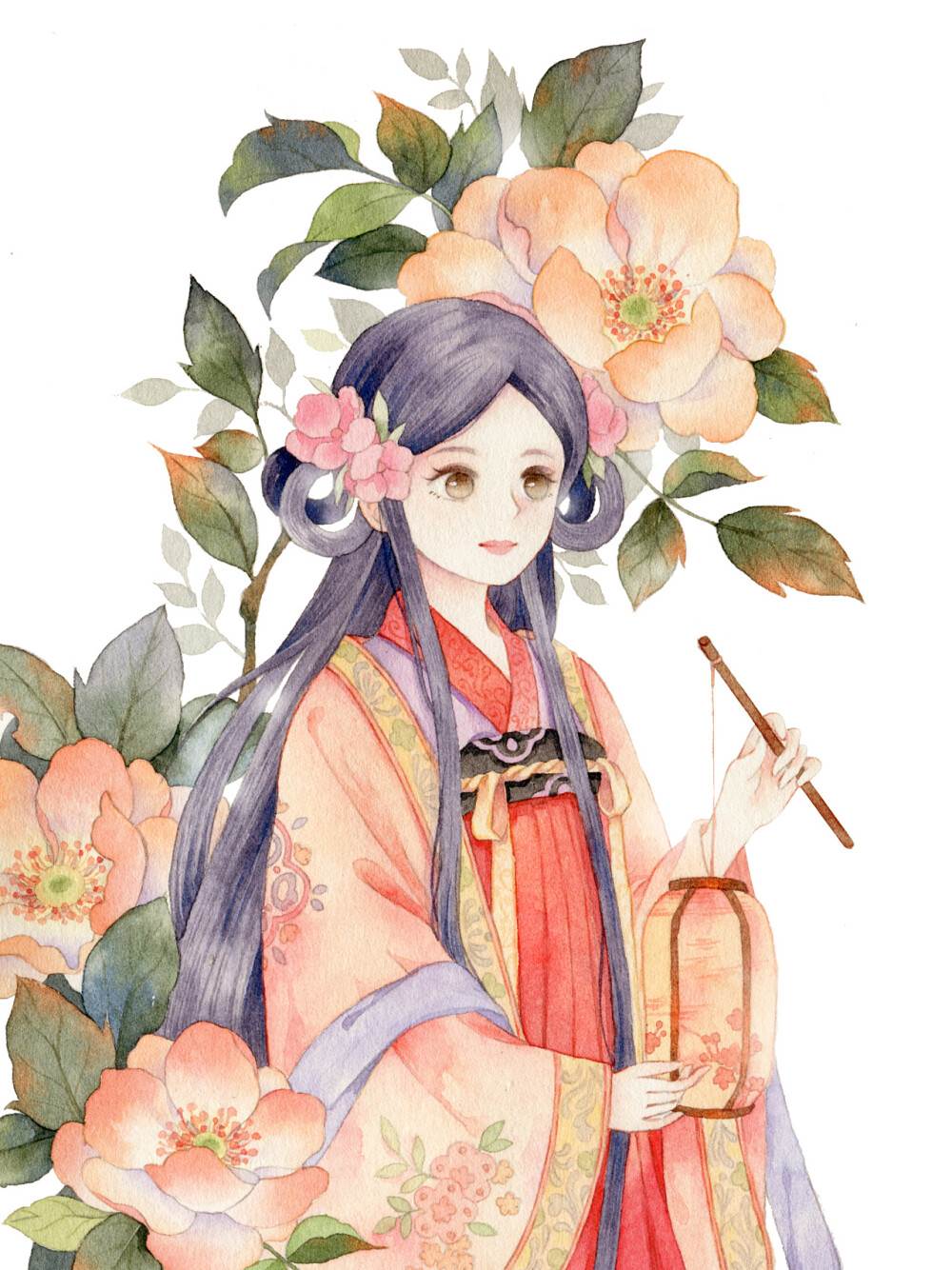 水彩画动漫人物古风图片