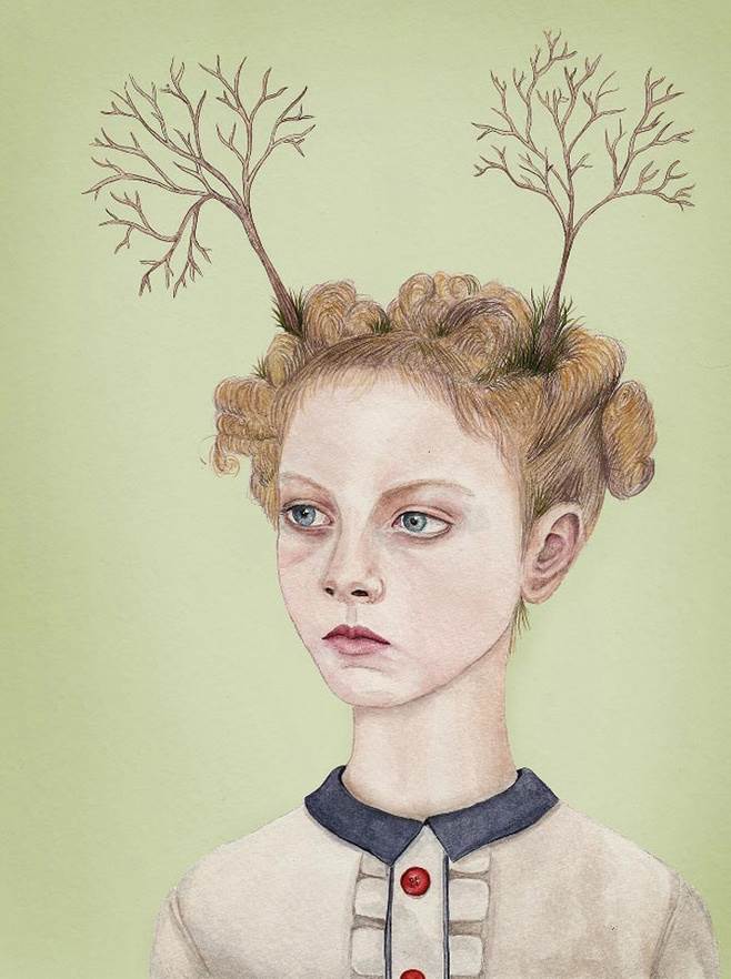 水彩画图片素描人物